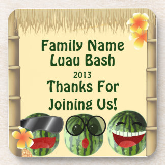Posavasos Fiesta de Luau Tiki Hut Watermelon People Cork Coa