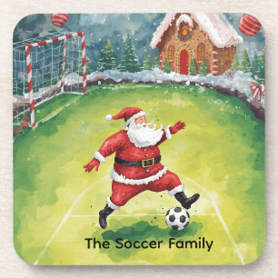 Posavasos Fiesta de Navidades de fútbol de Santa Claus