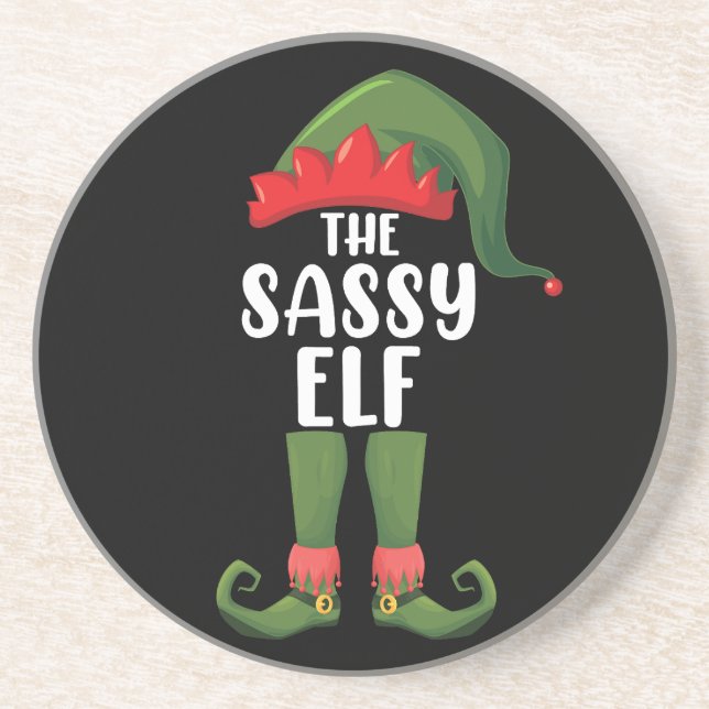 Posavasos Fiesta de Navidades del grupo familiar Sassy Elf M (Frente)