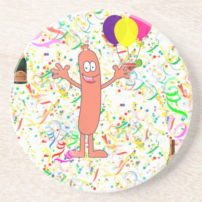 Posavasos fiesta de salchicha (Frente)
