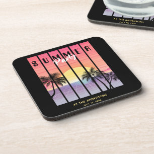 Posavasos Fiesta de verano de Black Pink Synthwave