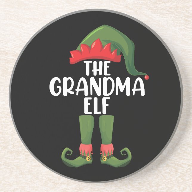 Posavasos Fiesta del grupo familiar Grandma Elf Matching (Frente)