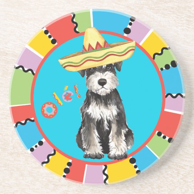 Posavasos Fiesta Miniatura Schnauzer (Frente)