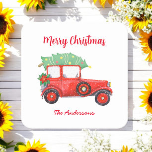 Posavasos Fiesta Navideña en Camión Rojo de Navidad