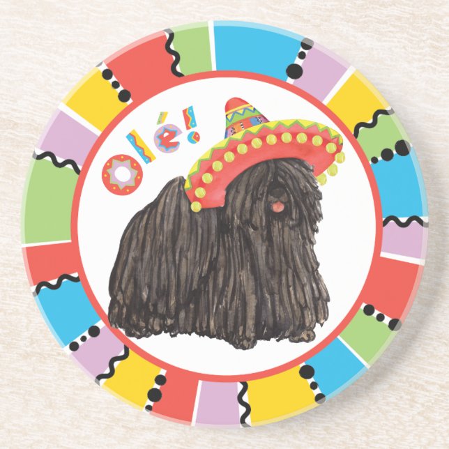 Posavasos Fiesta Puli Sandstone Coaster (Frente)