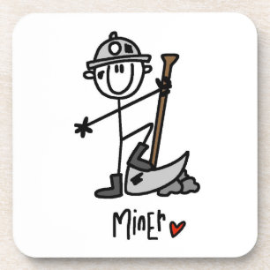 Posavasos Figura de palito de minero