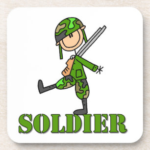 Posavasos Figura de soldado de palitos