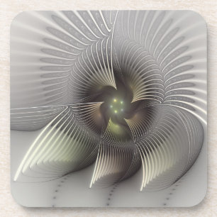 Posavasos Figura llamativa, arte fractal abstracto moderno