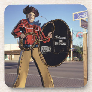 Posavasos Figura muestra del vaquero que acoge con