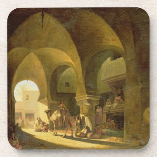 Posavasos Figuras numerosas en un bazar africano del norte,