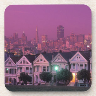 Posavasos Filas al atardecer en San Francisco,