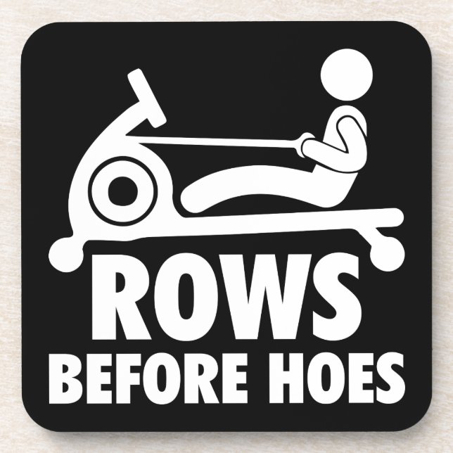 Posavasos Filas antes de Hoes - Funny Rowing Machine Workout (Frente)