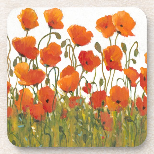Posavasos Filas de Poppies I (Frente)