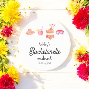 Posavasos Fin de semana de bikini en la playa para soltera