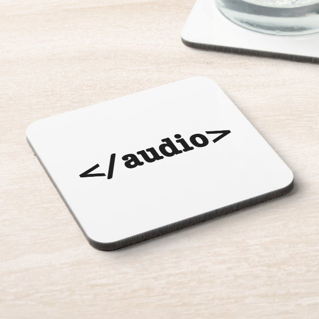 Posavasos Finalizar código HTML5 de audio (Lado Izquierdo)