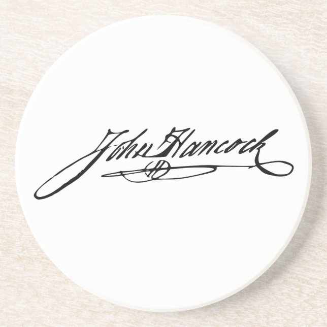 Posavasos Firma del fundador Juan Hancock (Frente)