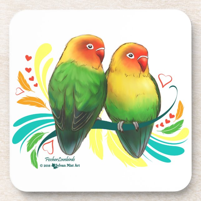 Posavasos Fischer Lovebirds (Frente)