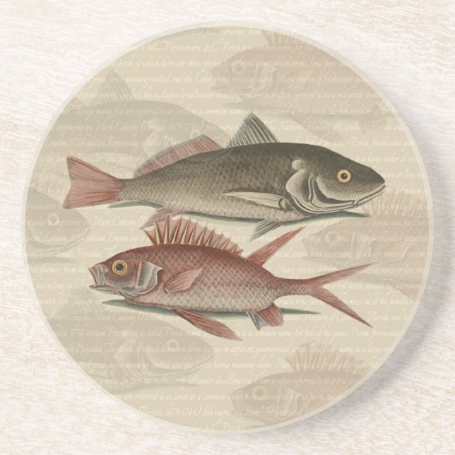 Posavasos Fish Red Perch Fisher Art (Frente)