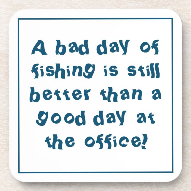 Posavasos Fisherman Gift with Fishing Quotation (Frente)