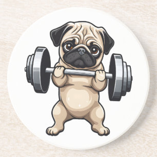 Posavasos Fitness Pug