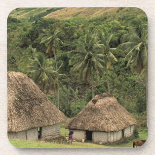 Posavasos Fiyi, Viti Levu, Navala, casas tradicionales Bure
