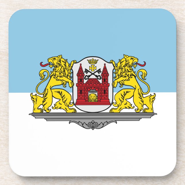 Posavasos Flag of Riga, Latvia Drink Coaster (Frente)