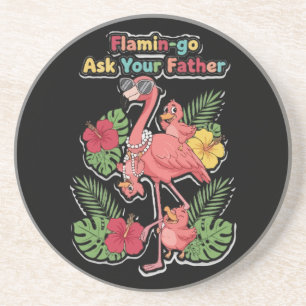 Posavasos Flamenco Mamá Divertido Pregúntale a Tu Padre Retr