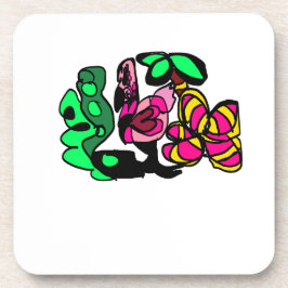 Posavasos flamenco rosa muestra vibración