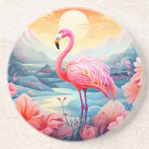 Posavasos Flamenco Tropical con Flores