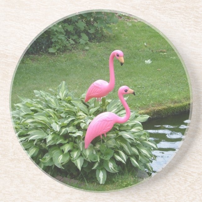 posavasos FLAMENCOS ROSAS (Frente)