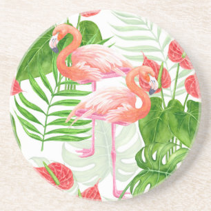 Posavasos Flamingo garden