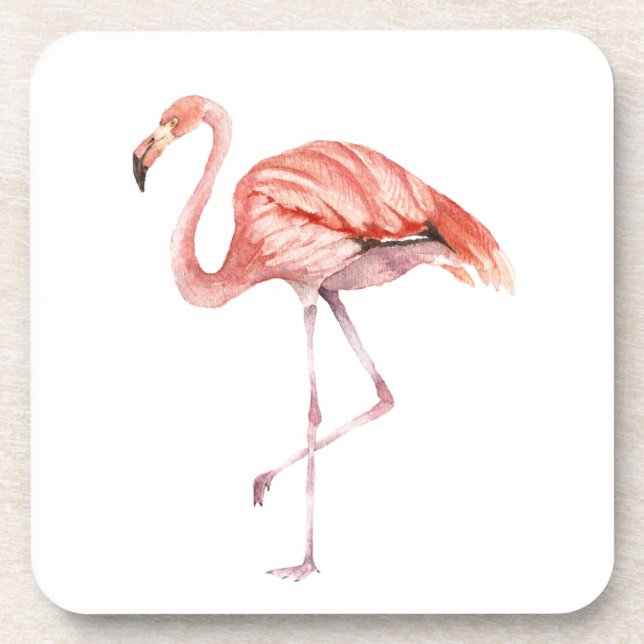 Posavasos Flamingo rosa (Frente)