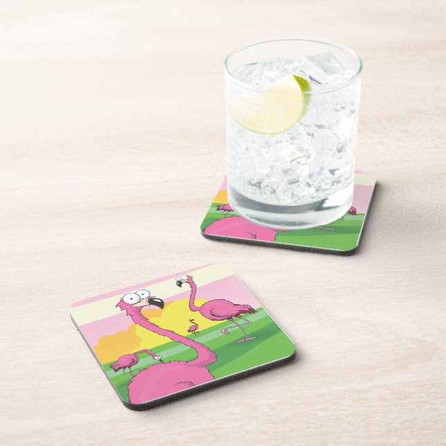 Posavasos Flamingos (Lado Derecho)