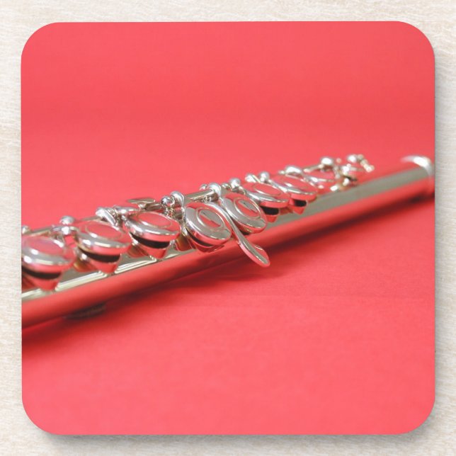 Posavasos Flauta estudiante de música rosa de viento de made (Frente)