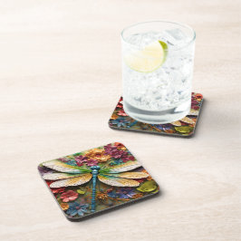 POSAVASOS FLECHA DE COLOR BRILLANTE CON FLORES
