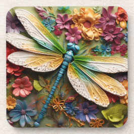 POSAVASOS FLECHA DE COLOR BRILLANTE CON FLORES