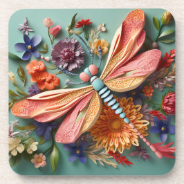 POSAVASOS FLECHA DE COLOR BRILLANTE CON FLORES