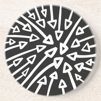 Posavasos Flechas - Blanco sobre negro