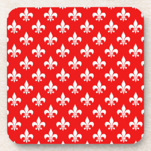 Posavasos Fleur-de-lis blanco rojo