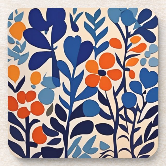 Posavasos fleurs retro 70's (Frente)