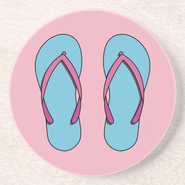 Posavasos Flip Flops de playa (Frente)