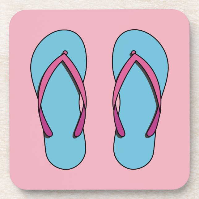 Posavasos Flip Flops de playa (Frente)