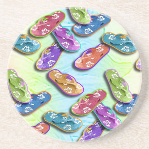 Posavasos Flips-flopes del arte pop multi