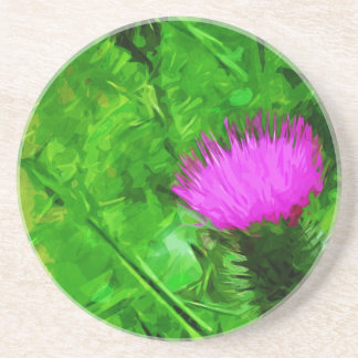 Posavasos Flodmans Thistle Purple Wildflower Resumen