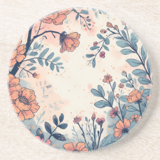 Posavasos Flor abstracta diseñada