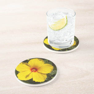 Posavasos Flor amarilla hibiscus