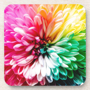 Posavasos flor arco iris