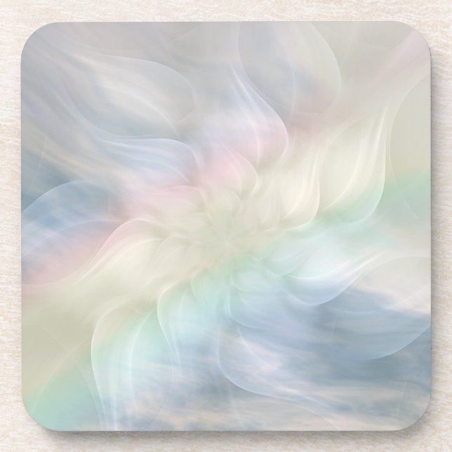 Posavasos Flor arco iris Mandala (Frente)