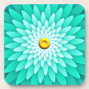 Posavasos Flor azul Mandala-68566