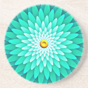 Posavasos Flor azul Mandala-68566